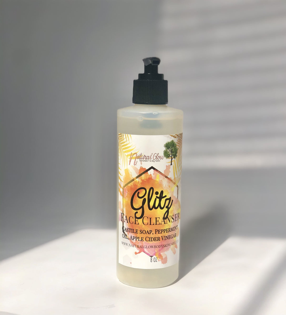 Glitz Facial Cleansers Natural Glow Products 8 oz 