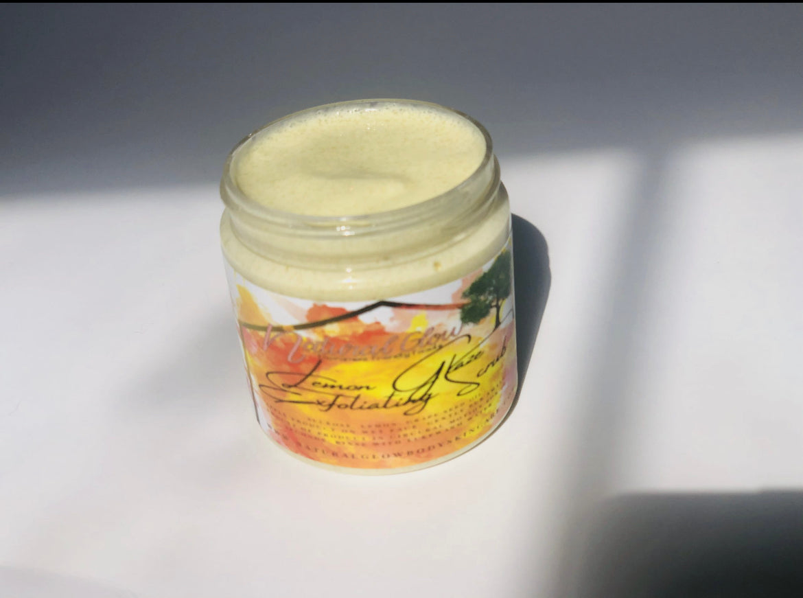 Lemon Glaze Exfoliating Scrub Natural Glow Products 